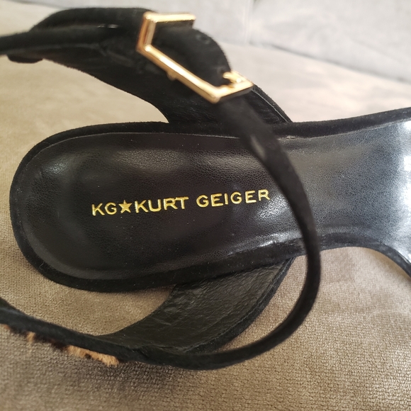 Luxury Designer Kurt Geiger Leopard Print Calf Hair Square Stiletto Sandal EU 38 - Picture 5 of 9